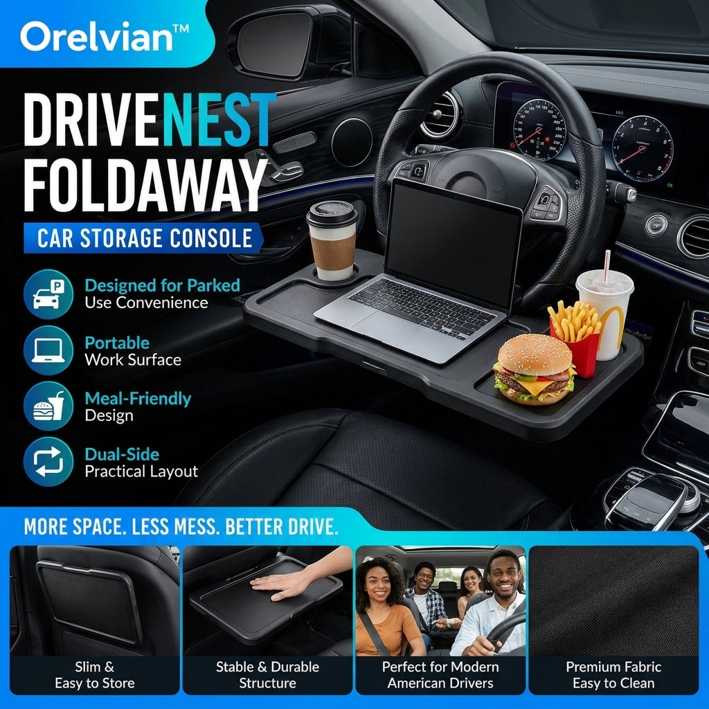 Orelvian™ SnapDesk Steering Wheel Work Tray